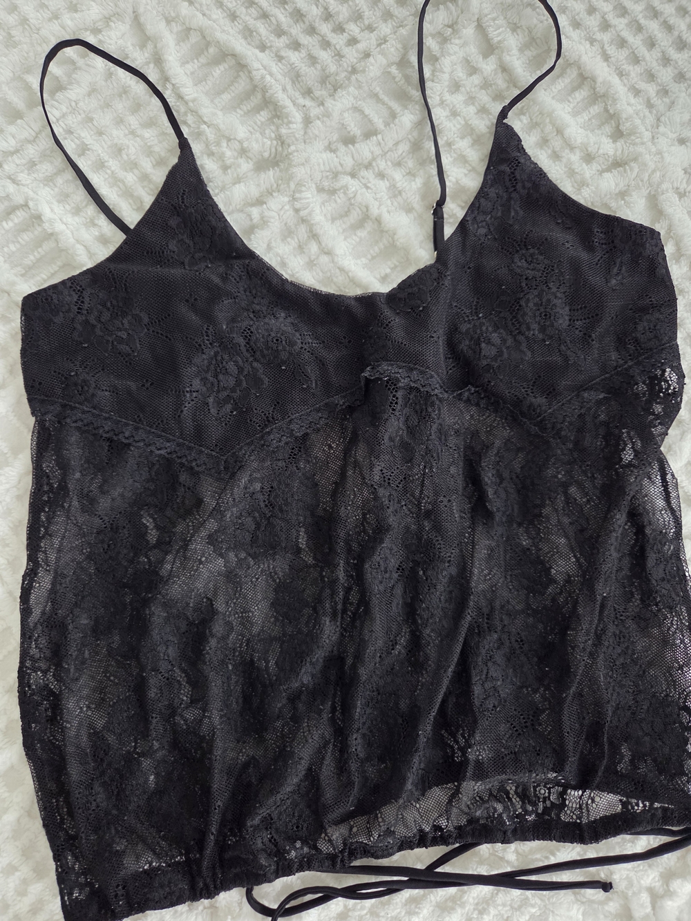 Clo Intimo Black Floral Lace Camisole Top